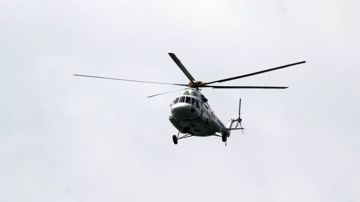 Появились кадры загоревшегося в ЯНАО вертолета «Газпром Авиа»