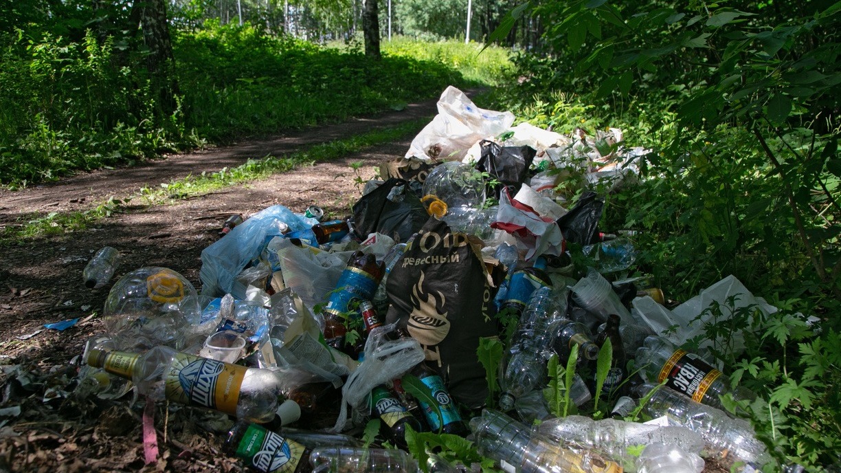 Жительница Сургута возмущена мусором на берегу ГРЭС, который бросают отдыхающие