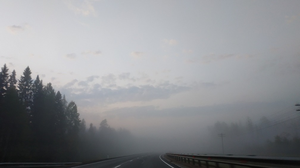 «Трассу смерти» из Югры в Тюмень окутал туман
