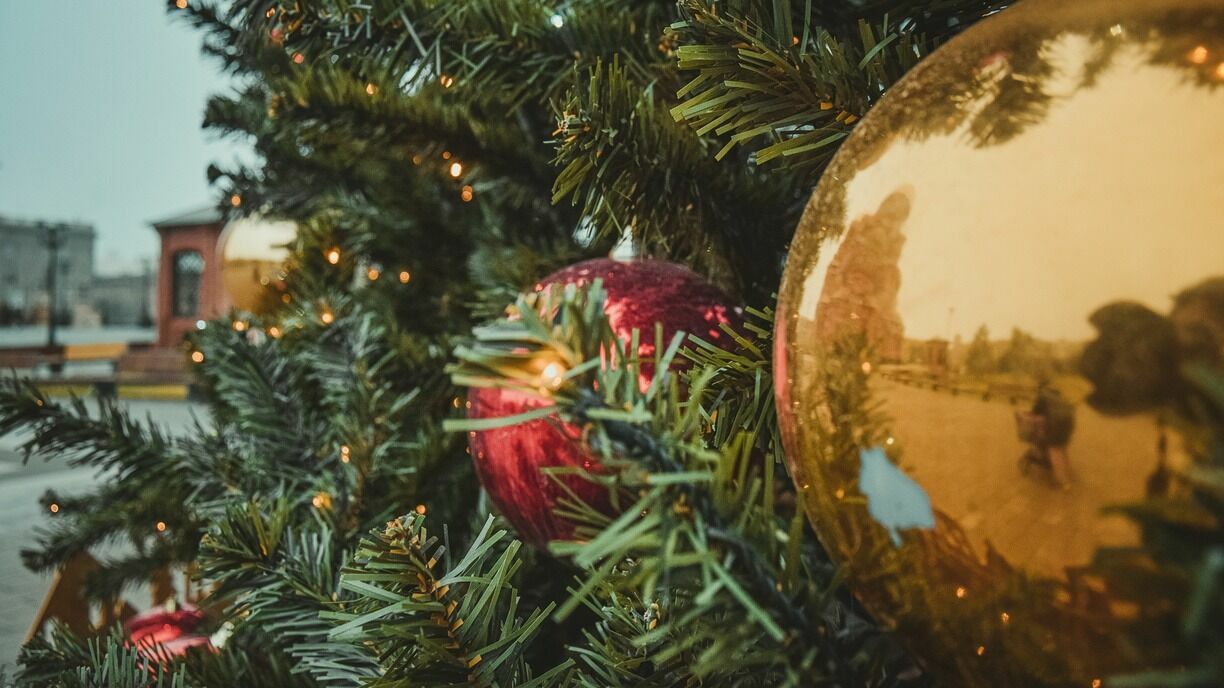 В столице Югры начали монтаж новогодней елки
